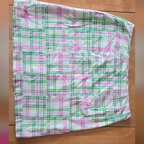 Lilly Pulitzer Pink and Green A-Line Mini Skirt Resort Wear - Picture 2 of 5